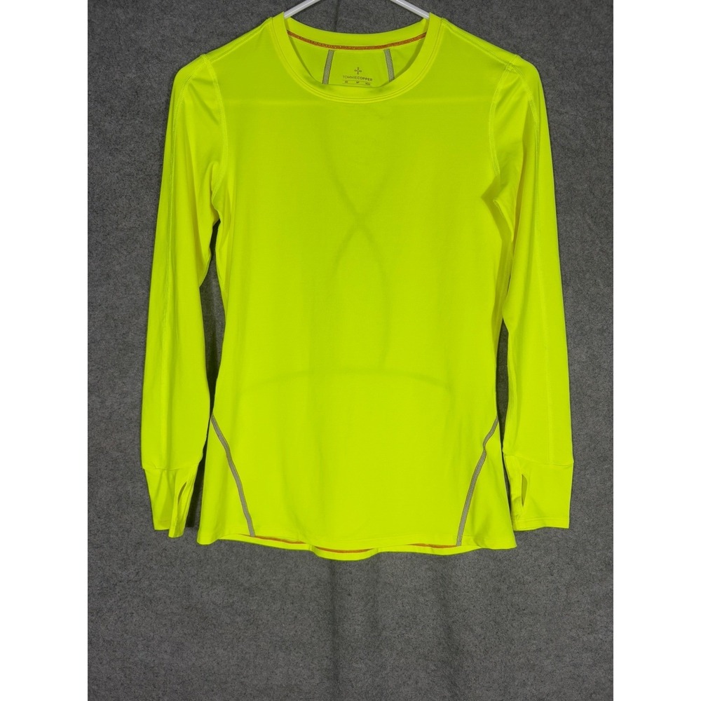 Tommie Copper Cool Copper Compression Shirt Womens XS Neon Yellow Long Sleeve